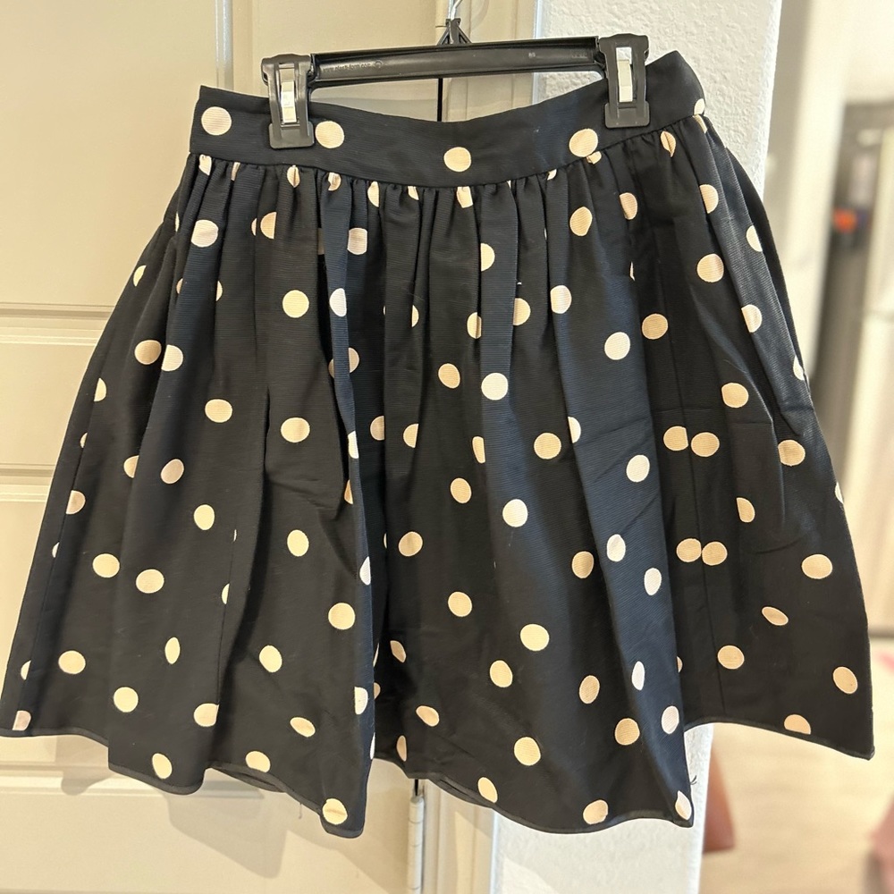 kate spade coreen deco dot pleated mini skirt